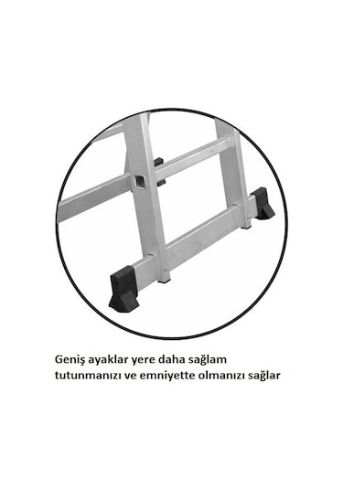 Beykon BY-104 16 Basamaklı 4.70 M Katlanır Çok Amaçlı Akrobat Merdiven
