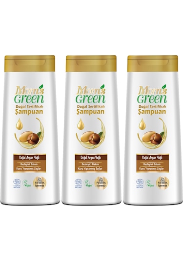 Mom's Green Argan Yağlı Organik Şampuan 3 x 400 ML