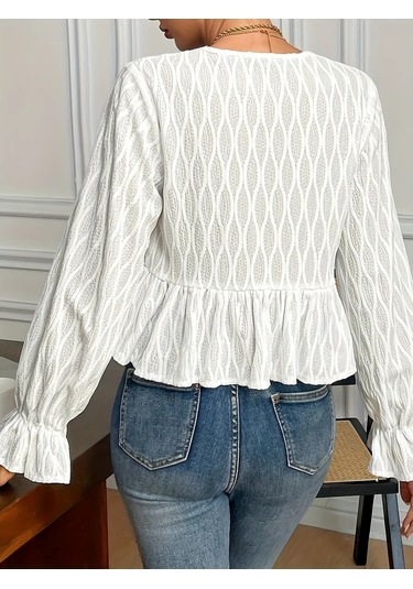 Alorri Bağcıklı Yazlık Kol Bluz Bağcıklı, Yazlık Ve Kollu Bluz. 420628795 Beyaz