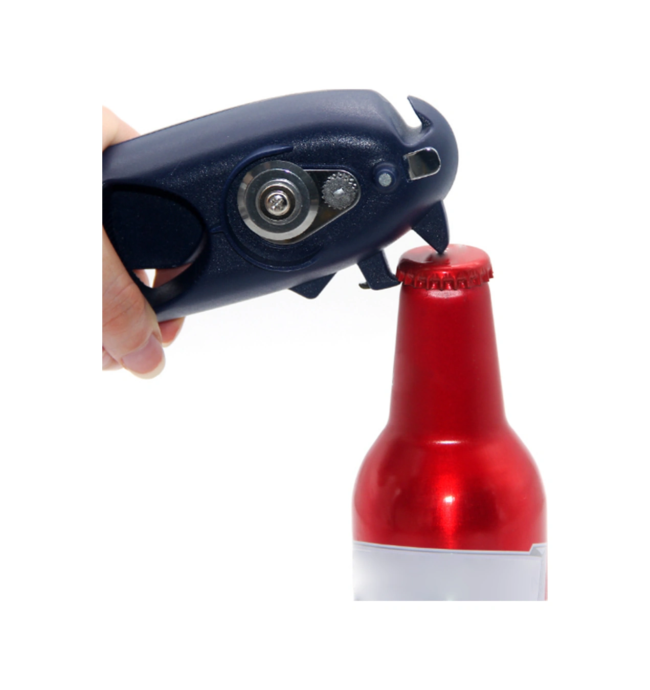 Youmex 8-in-1 Çok Fonksiyonlu Mutfak Aleti: Paslanmaz Çelik Konserve Açıcı, Şişe Açıcı, Kamp Ve Seyahat İçin Mavi Poşetli Koyu Mavi