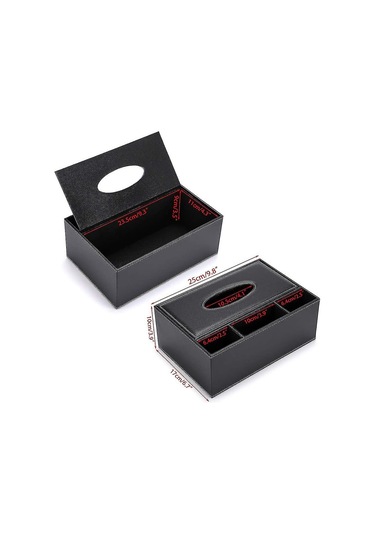 Dikdörtgen Pu Deri Mendil Kutusu