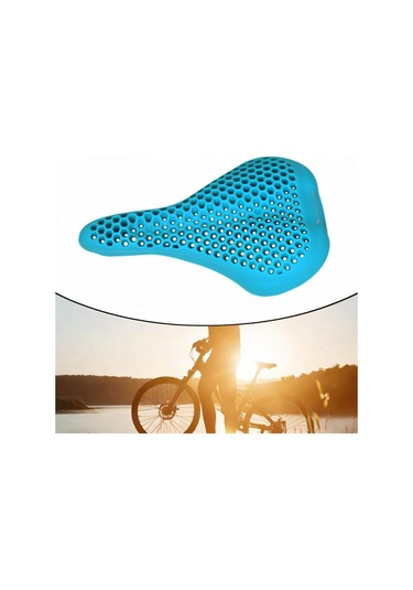 Suntek Erkekler Kadınlar Için Tam Silikon Bisiklet Koltuk Mavi Bisiklet Koltuk Kılıfı Mavi