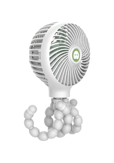 Honmex Usb Şarjlı Mini El Ventilatörü - Deformable Katlanabilir, 3 Hızlı, Yetişkin & Bebek İçin, 2000mah Pil, 40-50db Düşük Gürültü, Beyaz