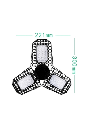 Sones Led E27 Bitki Büyüme Işığı Üç Yapraklı Katlanır Fide Dikim Takviye Işığı, Güç: 108 Boncuk