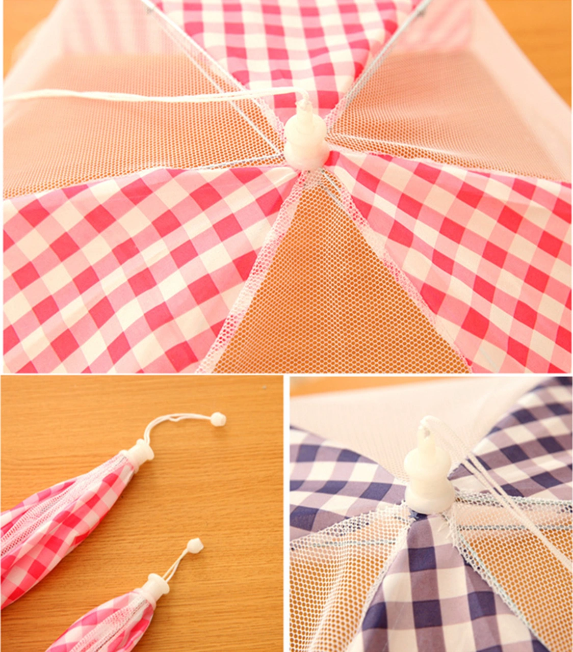 Youmex Küçük Boy Bej Kemer Desenli Katlanabilir Gıda Koruması - Mosquitoya Ve Tozuna Karşı Koruyucu, Bahçe, Kamp Ve Pikniklerde Kullanılabilir, Yeniden Kullanılabilir Kahverengi