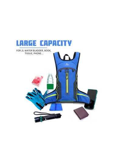 Padalink Su Gezi Ve Spor İçin Nefes Alabilir Su Geçirmez Sırt Çantası, 2l Su Kesesi İçin Hafif Ve Katlanabilir Mavi