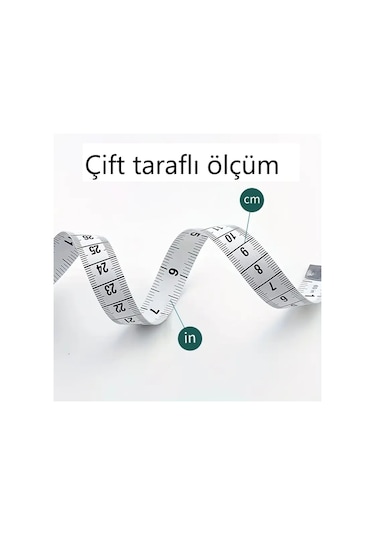 Otomatik Askılı metre ve İnç'li Terzi Mezurası 3 Metre