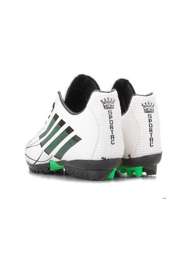 Sportaç Lig Mbappe Numara 37 Genç Halı Saha Futbol Ayakkabı Beyaz Beyaz - Siyah - Yeşil