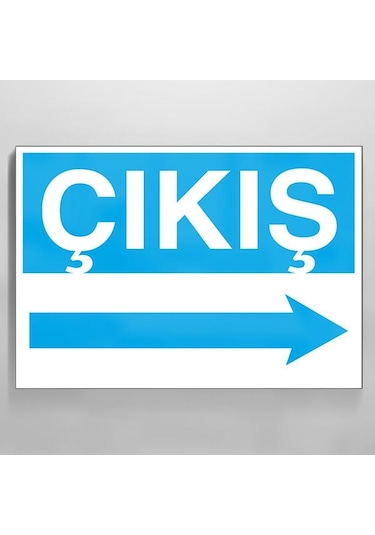 Çıkış Sağ Uyarı Levhası 40x60cm
