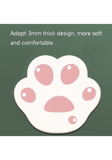 Ebitda 3 Adet Xh12 Kedi Pençesi Karikatür Fırça Mouse Pad, 28x25cm, Mürekkep Yeşili Mürekkep Yeşili