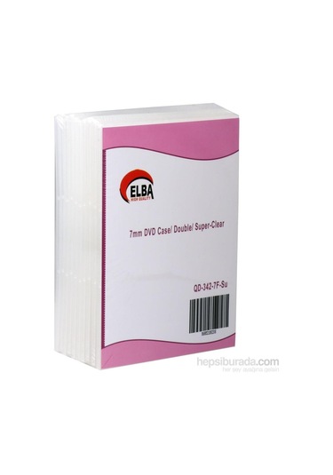 Elba Qd-342.7F-Su 2Li Parlak Şeffaf 7Mm Dvd Kutusu 10 Adet