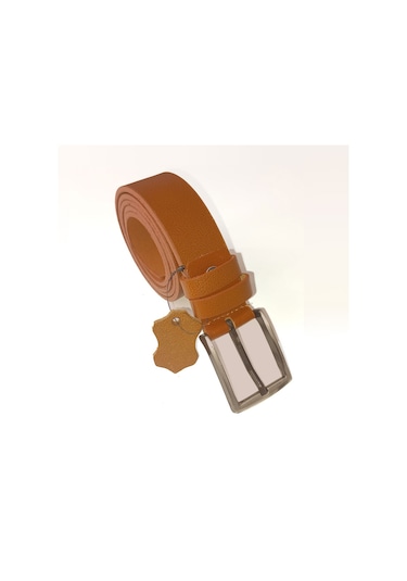 Efluce Erkek Hakiki Deri Kemer 4cm Taba