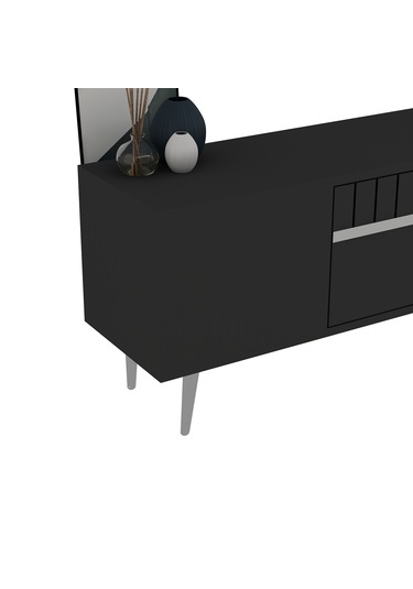 Bakü Tv Sehpası Tv Ünitesi 150 Cm Antrasit Gümüş