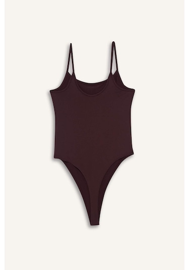 Defacto Basic Düz Askılı Çıtçıtlı Body F4207ax25smbr171 Bordo