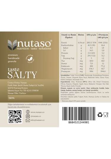 Nutaso Salty Granola 320 G + Coco Granola 320 G