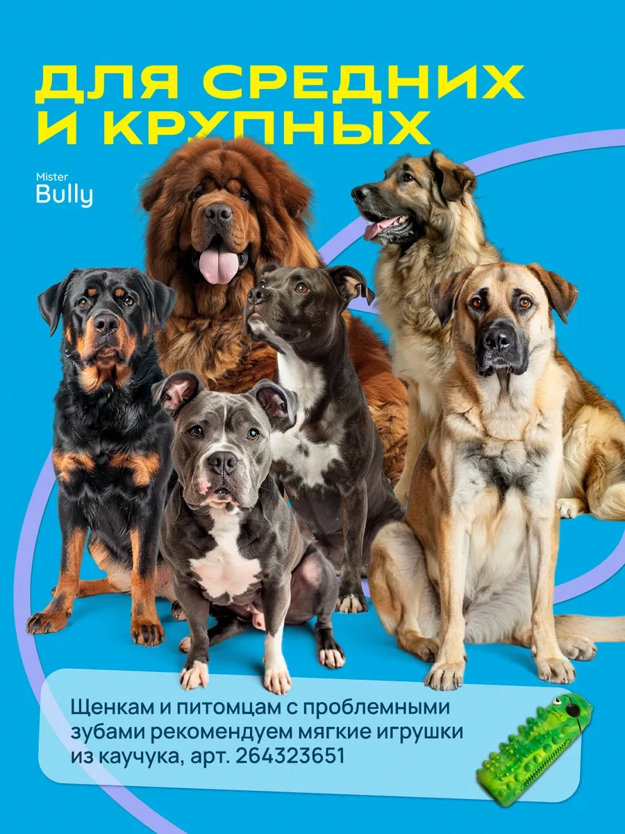 Misterbully Büyük Cins Köpekler İçin Dayanıklı Diş Oyuncakları 235357006