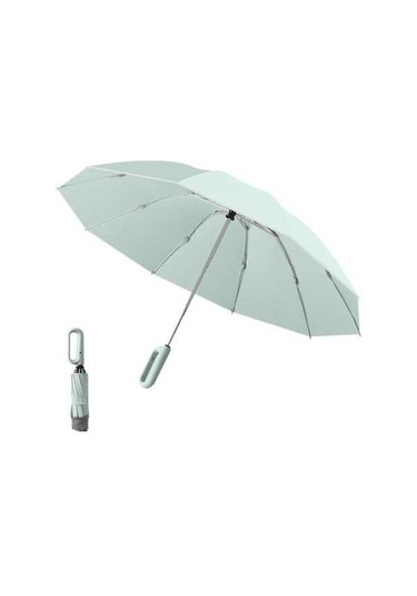 Novahub 10 Çubuklu Otomatik Kapanır Seyahat Şemsiyesi, Karabinalı, Erkek Kadın İçin Taşınabilir Şemsiye