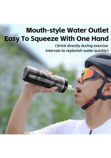 West Bıkıng Yp0721047 Yalıtımlı Pp+Silikon Sıkılabilir Su Şişesi Bisiklet Içme Bardağı Bpa Içermez Fda Sertifikalı Değil - Mavi