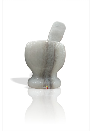 Kaliteli Gerçek Beyaz Mermer Sarımsak Çekirdek Ezici Havan Tokmak