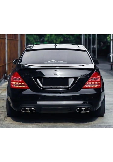 Mercedes S W221 Bagaj Üstü Spoiler Parlak Siyah Spoyler Plastik İthal