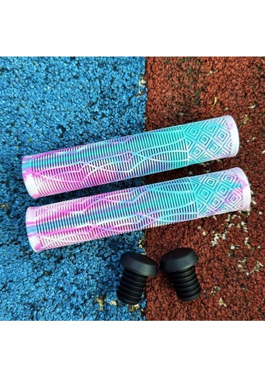 17 Cm Mtb Bmx Freeride Elcik Silikon Bisiklet Elcik Kaymaz Yapı Dirt Jump Bisiklet Elciği Beyaz Mor Mor - Pembe