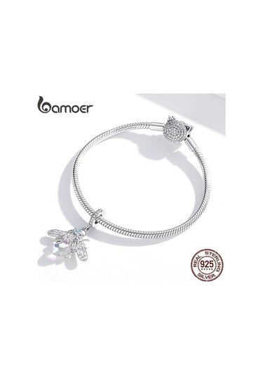 Novahub Bamoer 925 Ayar Gümüş Renkli Arı Charm Bilezik, Dıy Takı Yapımı İçin Kadınlar İçin Mükemmel Hediyelik Takı Gümüş