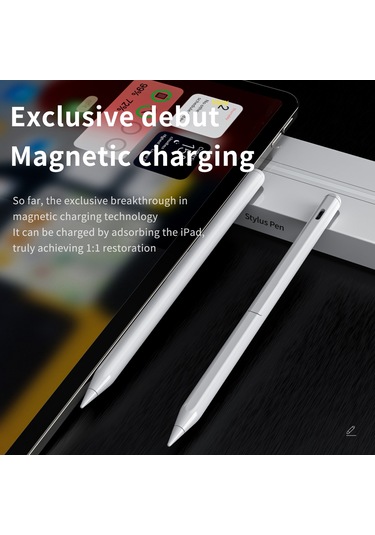 Springsun İpad Uyumlu İçin Manyetik Şarj + Type-c Desteği 2. Nesil 5d Eğim Basıncı Algılama Kapasitif Dokunmatik Kalem