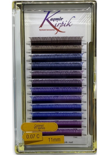 Kaşmir Y 0.07-C 11 MM Renkli Mix Kirpik