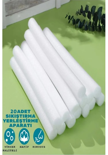 StarMall Süngerli Çubuk 20 Adet Koltuk Örtüsü Sıkıştırma Yerleştirme Aparatı Koltuk Kılıfı 30-35 Cm Beyaz