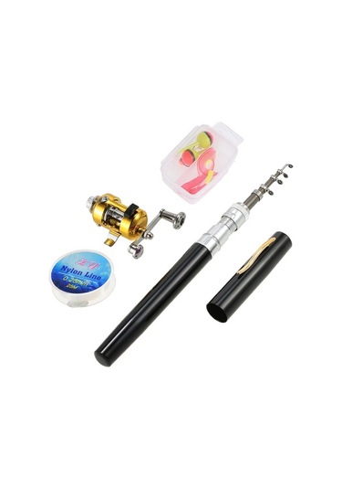 Dancemonkey Mini Trolling Makara Kombosu, Cep Kalem Olta Kamışı, Makara Soft Yemle, Teleskopik