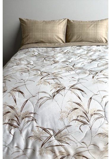 Alla Turca Tek Kişilik Yazlık Uyku Seti Düz Çarşaflı Natura Sütlü Kahve Sütlü Kahverengi