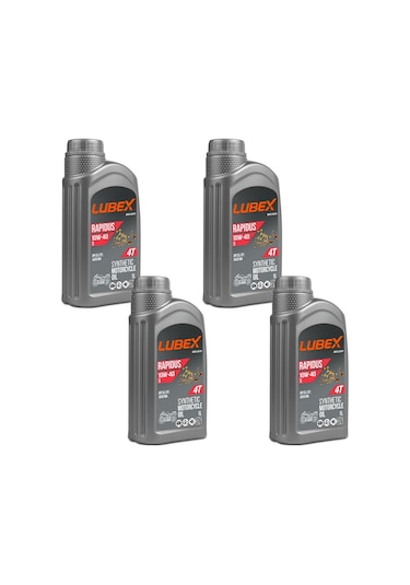 Lubex Rapidus S 10W-40 1 L 4 Zamanlı Motosiklet Yağı (4 Adet)