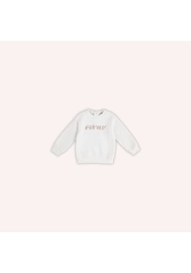 Erkek Çocuk Nakışlı Sweatshirt Ekru 2421bb08030-4975 001 Ekru