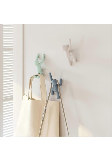 3 Parça Duvar Askısı Seti, Nane Yeşili/beyaz/sis Mavisi, Montlar, Çantalar İçin Diğer