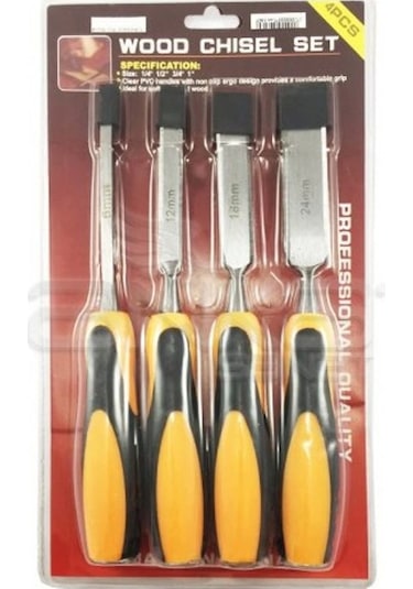 Ağaç Oyma Seti Darbeli İskarpela Seti - 6-12-18-22mm