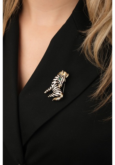 Çildan Womens Zebra Figür Broş