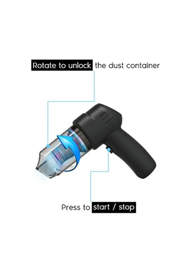 Geeksen "12000pa Kablosuz Araç Ve Ev Süpürgesi - Güçlü Emiş, Hepa Filtreli, Taşınabilir"