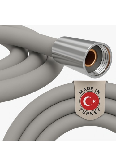 Dayanıklı Gri Silikon Duş Hortumu Kırılma Karşıtı, Esnek, Sızdı