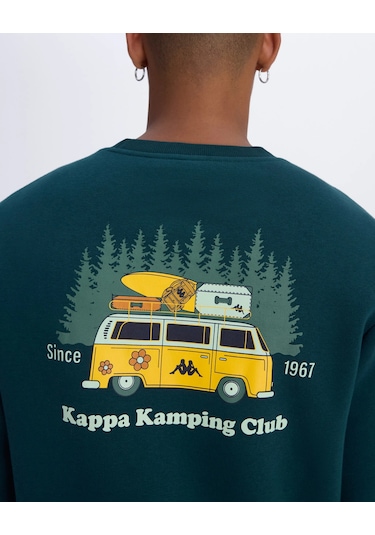 Kappa Authentic Authentic Graphik Pyke Unisex Sweatshirt-yeşil Yeşil