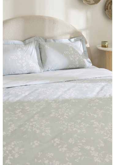 Kaşmir Home Fancy %100 Pamuk Çift Kişilik Nevresim Takımı Mint Mint