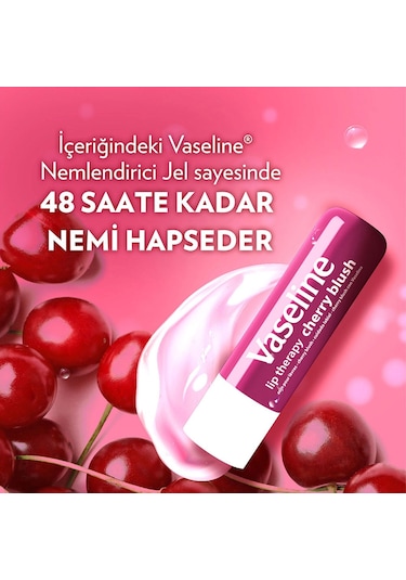 Vaseline Lip Therapy Dudak Bakım Kremi Cherry Blush 4.8 Gr X2