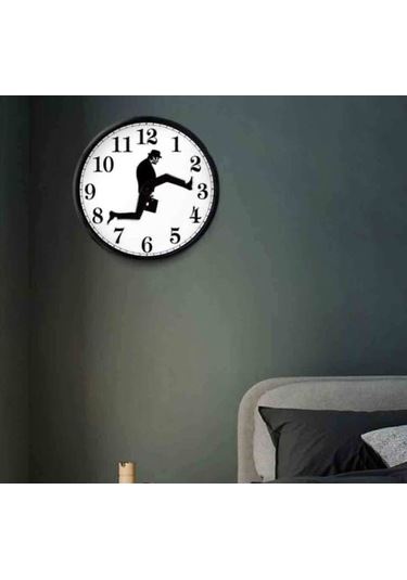 Monty Python'dan Esinlenilmiş, Yürüyen Figürlü Komik Duvar Saati Yaratıcı Sessiz Sessiz Saat Duvar Sanatı Hediyesi Diğer