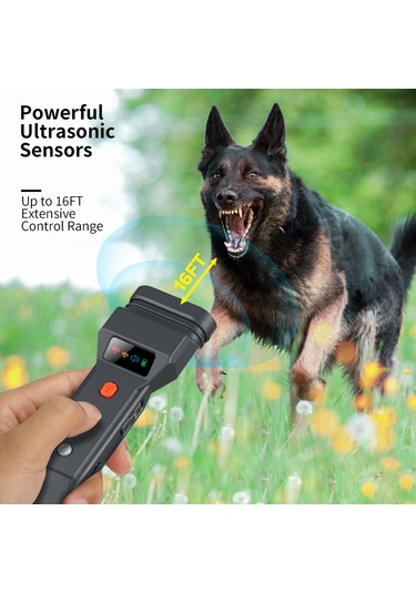 Uu0363 Ultrasonik Köpek Kovucu Köpek Kabuğu Caydırıcı Cihazlar Siyah