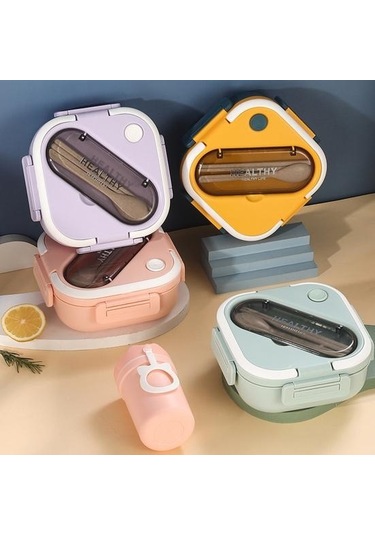 Mor 1300ml Faydalı Gıda Kabı Mikrodalgada Yeniden Kullanılabilir Depolama