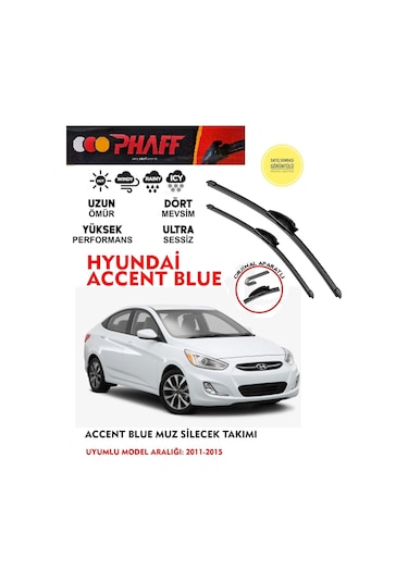 Hyundai Accent Blue Silecek Silgeç Takımı 2012 Model Araca Özel Aparat