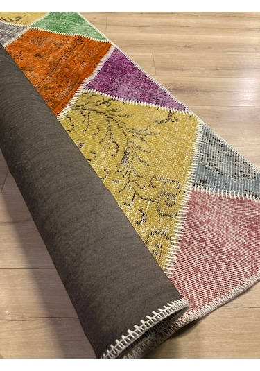 Tuğra Halı El Dokuma Patchwork Yün Halı 160 X 230 Ebat