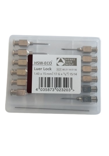 Henke - Enjektör Ucu Çelik 17g X 5/8" 1 Paket 12 Adet