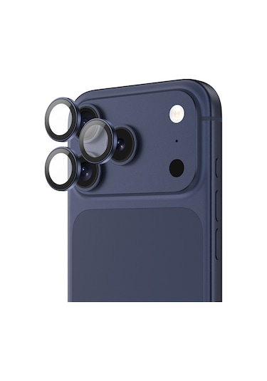 Apple Uyumlu iPhone 17 Pro Dr Safir Kamera Lens Koruyucu Mavi