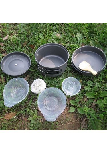 Aotu DS200 Taşınabilir Outdoor Kamp Piknik Tenceresi Siyah Çok Renkli