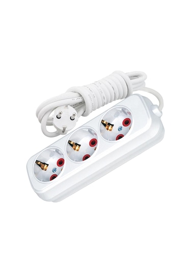 Üçlü Topraklı Grup Priz 3mt Tunç T-3